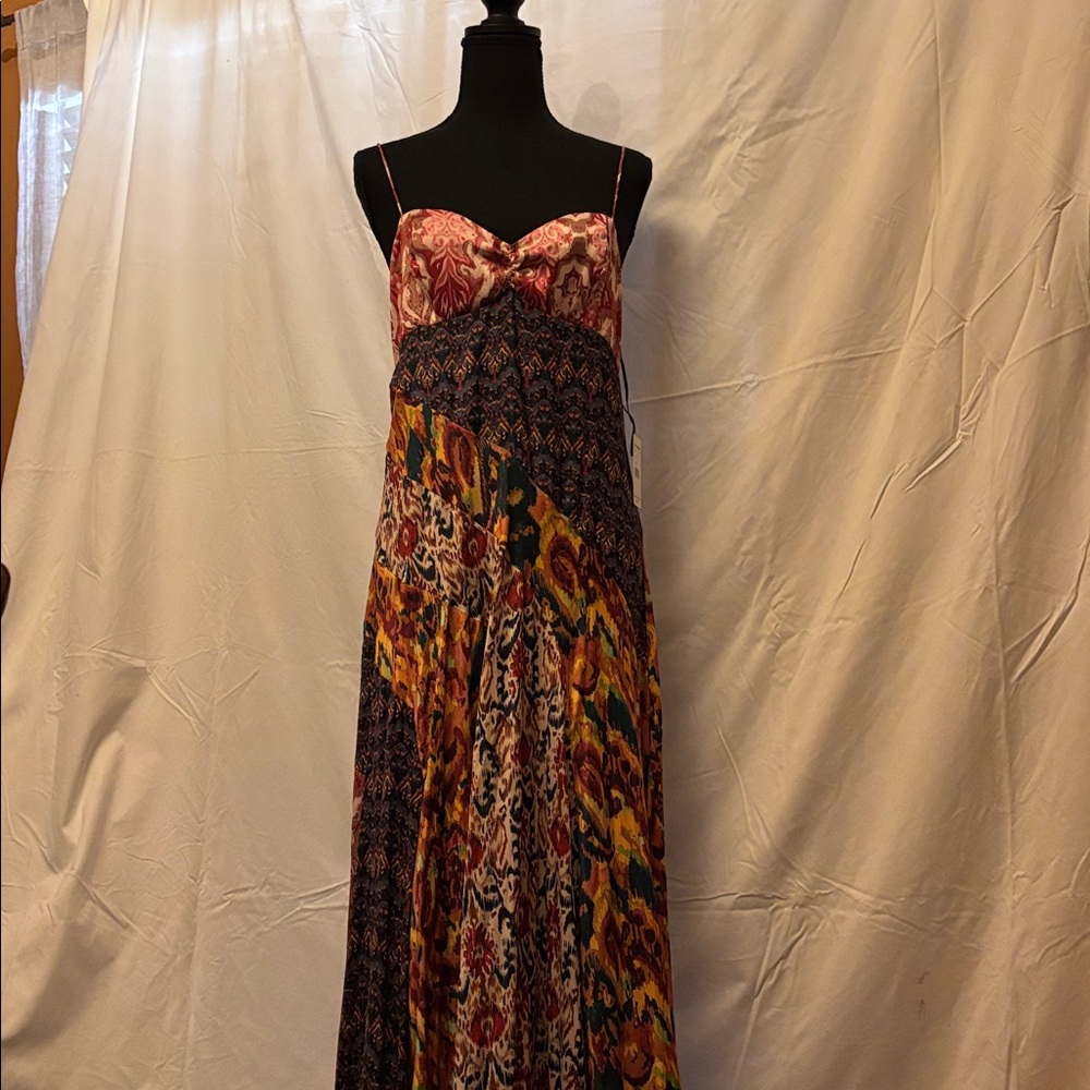 Free People Vibrant Multicolor Maxi Dress